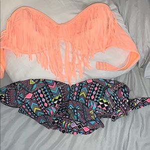 two bikini tops